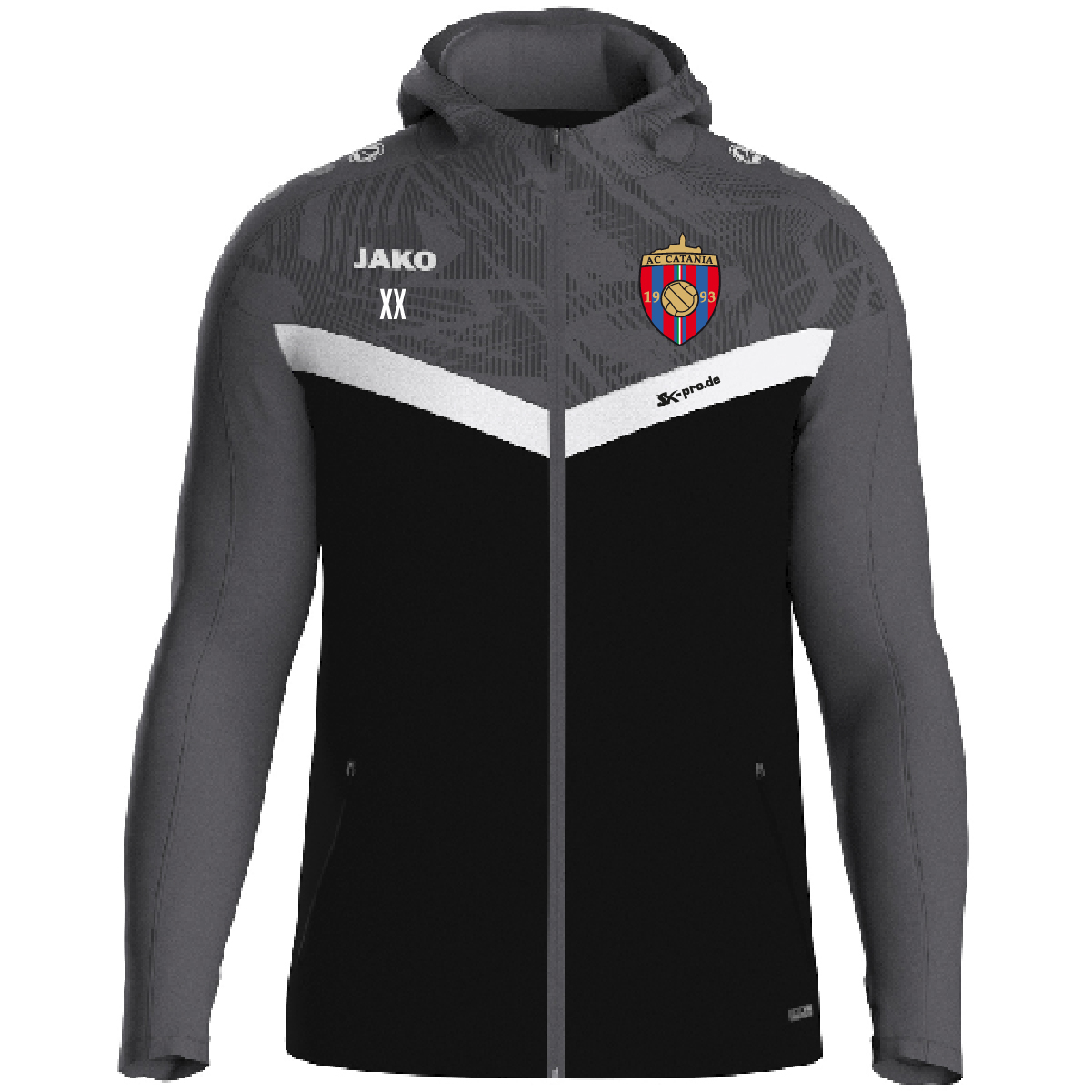 JAKO Kapuzenjacke Iconic  inkl.Wappen und Vereinsname (Initialen optional)