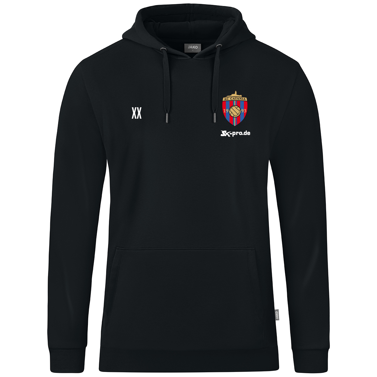 JAKO Kapuzensweat Organic  inkl.Wappen und Vereinsname (Initialen optional)