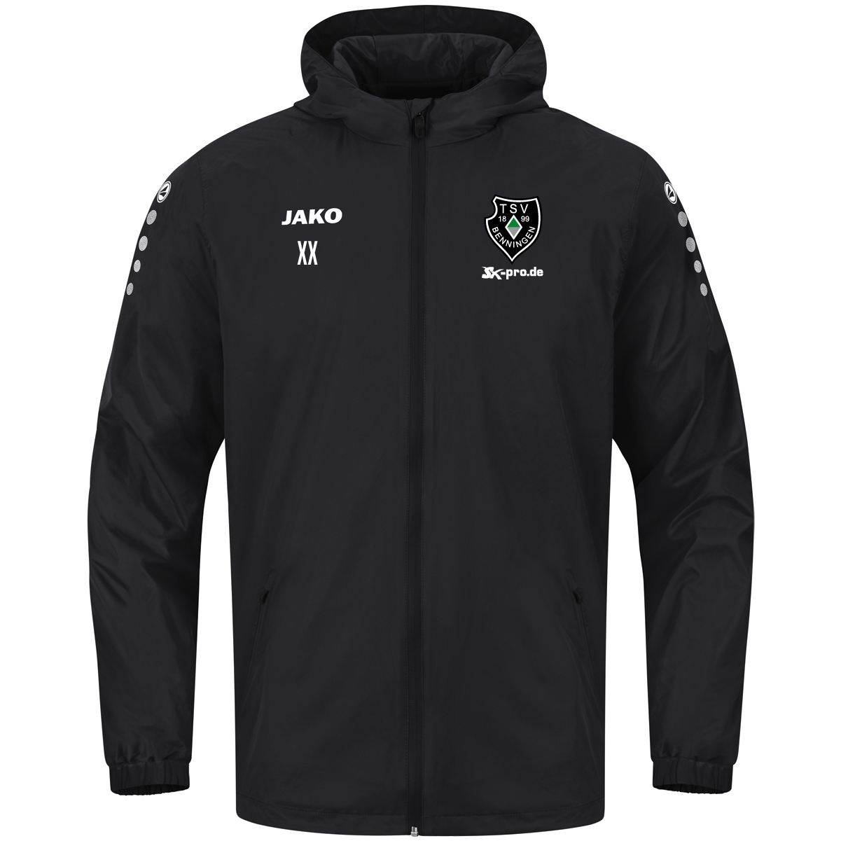 JAKO Allwetterjacke Team 2.0 inkl.Wappen und Vereinsname (Initialen optional)